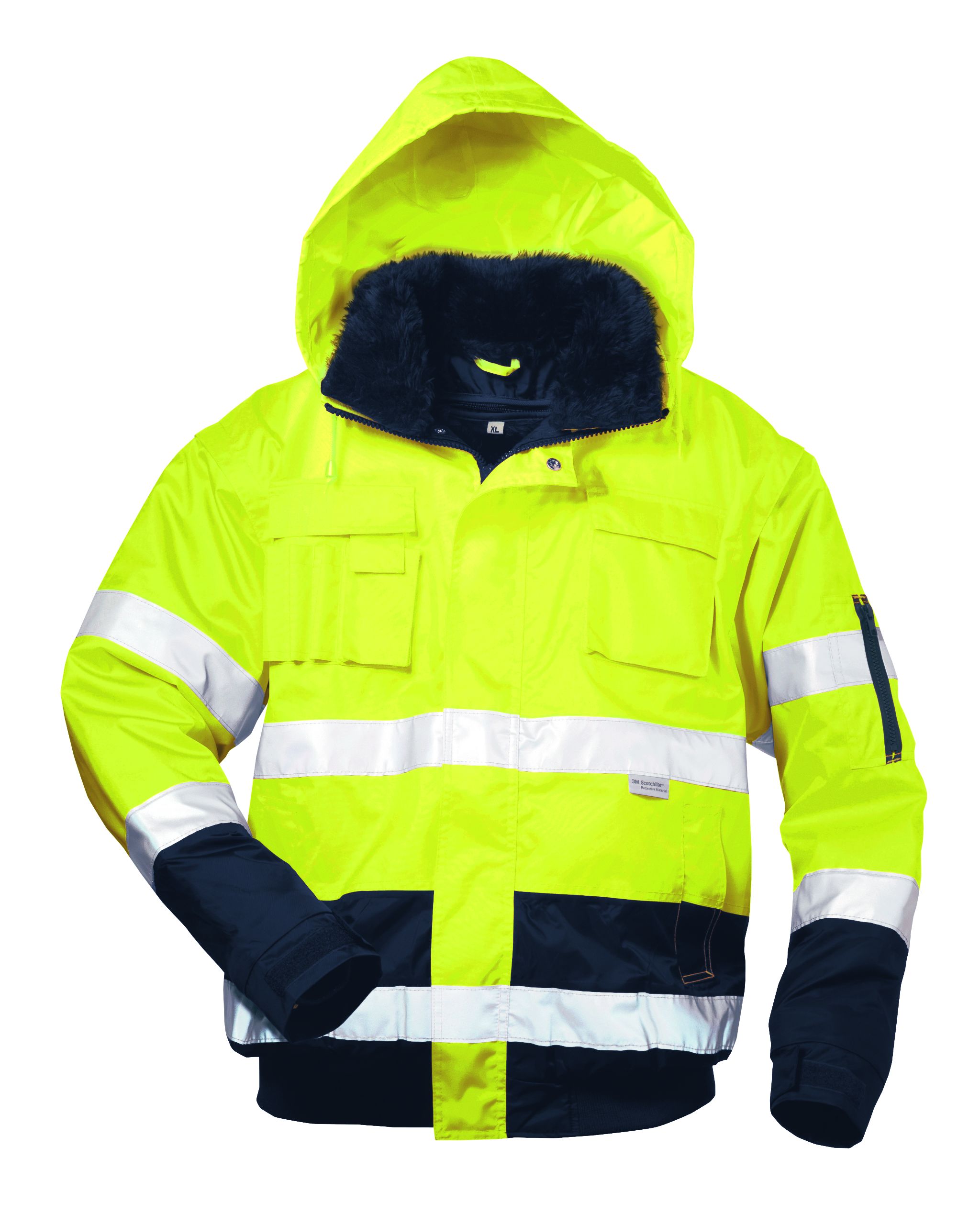 Pilotjacken PES+PU, Futter PES u. Faserpelz, Ärmel abnehmbar, SIEGFRIED