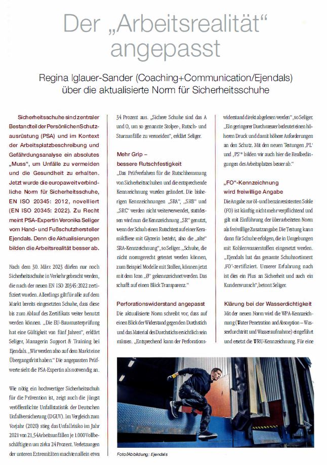 Teaser Startseite (links) 1 Aenderung der Sicherheitsschuh Norm Seite 1